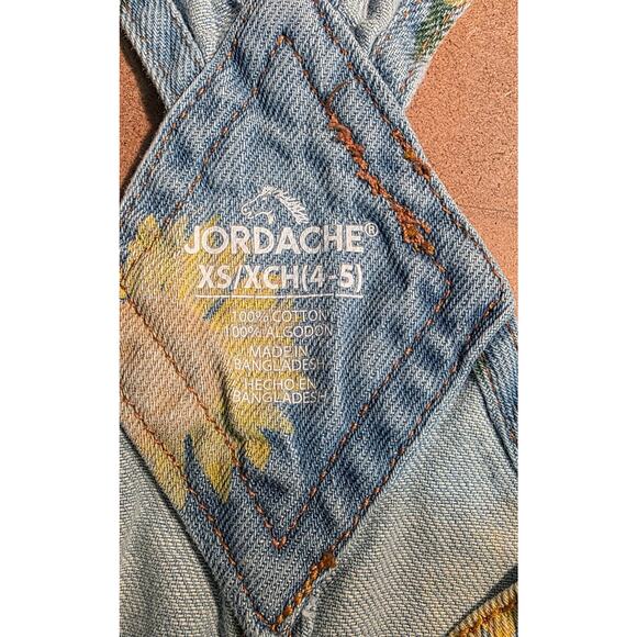 Girls XS 4/5 Jordache Sunflower Overalls - Picture 3 of 3